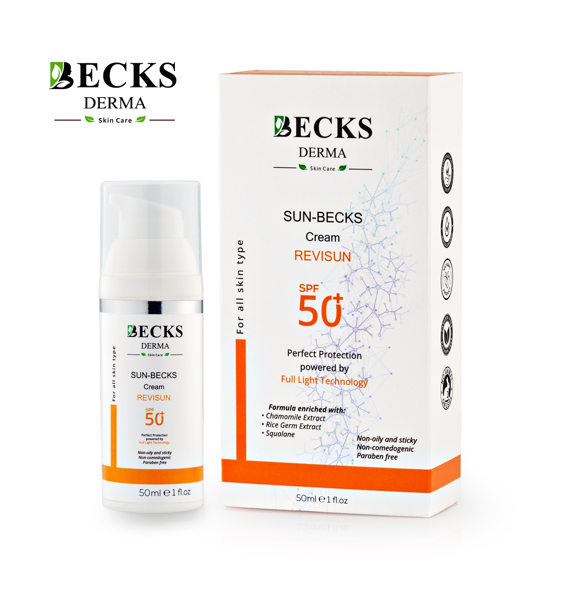 کرم ضد آفتاب رنگی SPF50 بکز مدل Revisun Tint